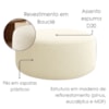 Puff Redondo Organico Imperial 40x80 cm Boucle Creme IMPO