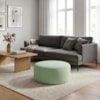 Puff Redondo Organico Imperial 40x80 cm Boucle Oliva IMPO