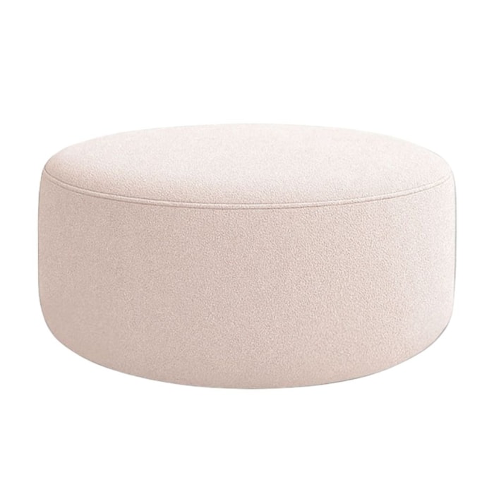 Puff Redondo Organico Imperial 40x80 cm Boucle Rose IMPO