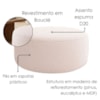 Puff Redondo Organico Imperial 40x80 cm Boucle Rose IMPO