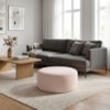 Puff Redondo Organico Imperial 40x80 cm Boucle Rose IMPO