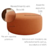 Puff Redondo Organico Imperial 40x80 cm Boucle Terracota IMPO