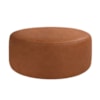 Puff Redondo Organico Imperial 40x80 cm Corino Avelã Camel IMPO