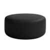 Puff Redondo Organico Imperial 40x80 cm Corino Preto IMPO