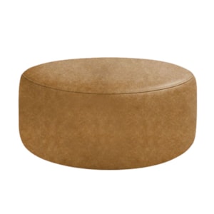 Puff Redondo Organico Imperial 40x80 cm Corino Whisky IMPO