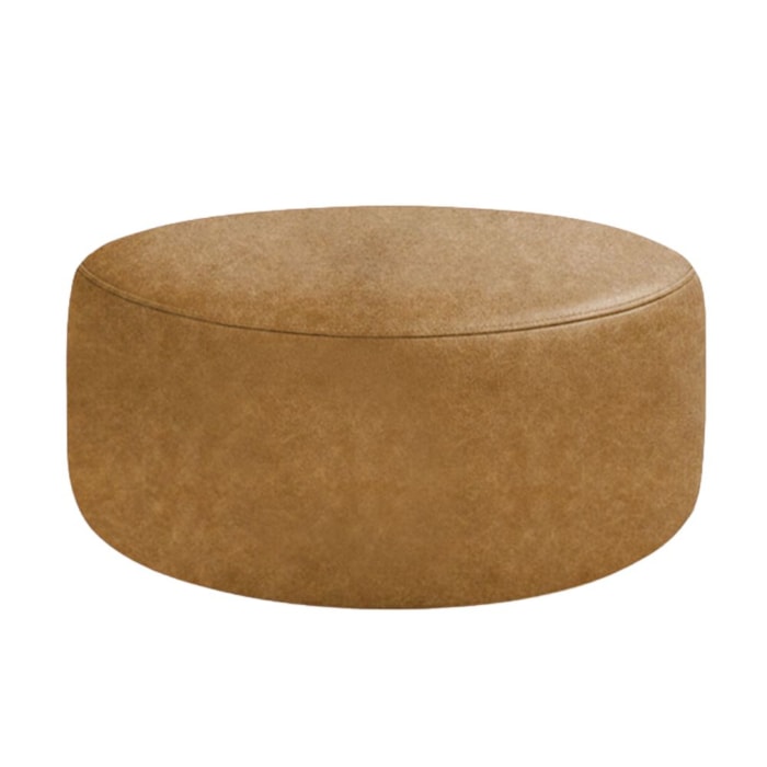Puff Redondo Organico Imperial 40x80 cm Corino Whisky IMPO