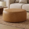 Puff Redondo Organico Imperial 40x80 cm Corino Whisky IMPO