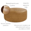 Puff Redondo Organico Imperial 40x80 cm Corino Whisky IMPO