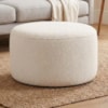 Puff Redondo Organico Imperial 45x60 cm Boucle Bege IMPO