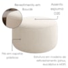 Puff Redondo Organico Imperial 45x60 cm Boucle Bege IMPO