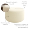 Puff Redondo Organico Imperial 45x60 cm Boucle Creme IMPO