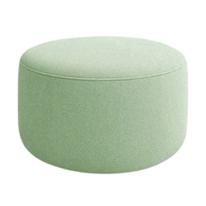 Puff Redondo Organico Imperial 45x60 cm Boucle Oliva IMPO