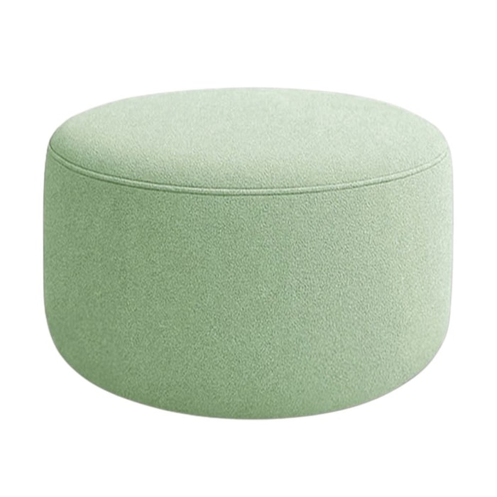 Puff Redondo Organico Imperial 45x60 cm Boucle Oliva IMPO