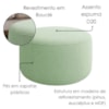 Puff Redondo Organico Imperial 45x60 cm Boucle Oliva IMPO