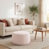 Puff Redondo Organico Imperial 45x60 cm Boucle Rose IMPO