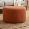 Puff Redondo Organico Imperial 45x60 cm Boucle Terracota IMPO
