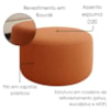 Puff Redondo Organico Imperial 45x60 cm Boucle Terracota IMPO