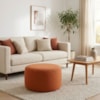 Puff Redondo Organico Imperial 45x60 cm Boucle Terracota IMPO