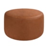 Puff Redondo Organico Imperial 45x60 cm Corino Avelã Camel IMPO