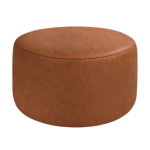 Puff Redondo Organico Imperial 45x60 cm Corino Avelã Camel IMPO