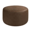 Puff Redondo Organico Imperial 45x60 cm Corino Canela IMPO