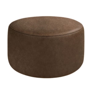 Puff Redondo Organico Imperial 45x60 cm Corino Canela IMPO
