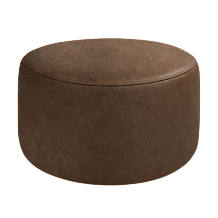 Puff Redondo Organico Imperial 45x60 cm Corino Canela IMPO