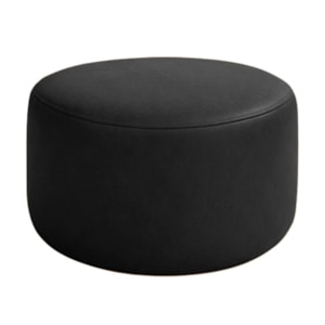 Puff Redondo Organico Imperial 45x60 cm Corino Preto IMPO