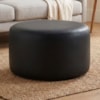 Puff Redondo Organico Imperial 45x60 cm Corino Preto IMPO