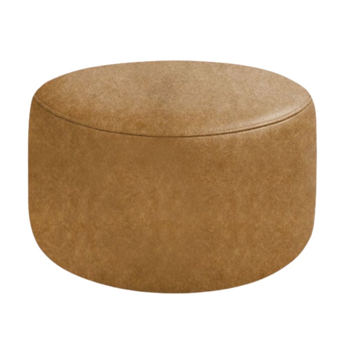 Puff Redondo Organico Imperial 45x60 cm Corino Whisky IMPO