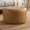 Puff Redondo Organico Imperial 45x60 cm Corino Whisky IMPO