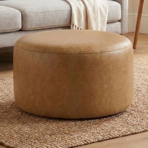 Puff Redondo Organico Imperial 45x60 cm Corino Whisky IMPO