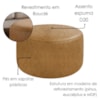 Puff Redondo Organico Imperial 45x60 cm Corino Whisky IMPO