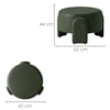 Puff Redondo Organico Lume 44x65 cm Corano TCA 217 MOLL