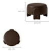 Puff Redondo Organico Lume 44x65 cm Courino TCS 721 MOLL