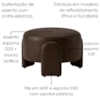 Puff Redondo Organico Lume 44x65 cm Courino TCS 721 MOLL