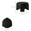 Puff Redondo Organico Lume 44x65 cm Courino TCS 724 MOLL