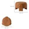 Puff Redondo Organico Lume 44x65 cm Courino TCS 727 MOLL