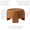 Puff Redondo Organico Lume 44x65 cm Courino TCS 727 MOLL