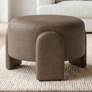 Puff Redondo Organico Lume 44x65 cm Courino TCS 729 MOLL
