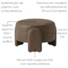 Puff Redondo Organico Lume 44x65 cm Courino TCS 729 MOLL