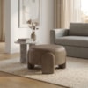 Puff Redondo Organico Lume 44x65 cm Courino TCS 729 MOLL