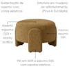 Puff Redondo Organico Lume 44x65 cm Linho Color Trend TCA 219 MOLL
