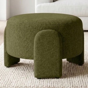 Puff Redondo Organico Lume 44x65 cm Linho Color Trend TCA 307 MOLL