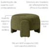Puff Redondo Organico Lume 44x65 cm Linho Color Trend TCA 307 MOLL