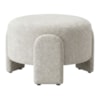 Puff Redondo Organico Lume 44x65 cm Linho TCS 701 MOLL