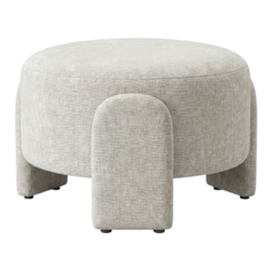 Puff Redondo Organico Lume 44x65 cm Linho TCS 701 MOLL