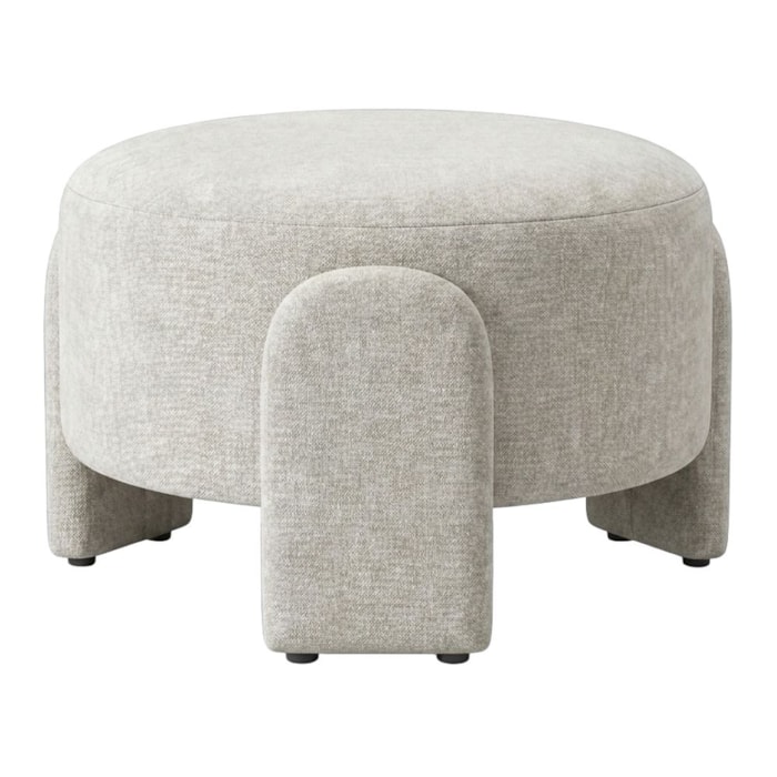 Puff Redondo Organico Lume 44x65 cm Linho TCS 701 MOLL