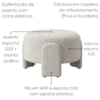 Puff Redondo Organico Lume 44x65 cm Linho TCS 701 MOLL