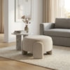 Puff Redondo Organico Lume 44x65 cm Linho TCS 701 MOLL